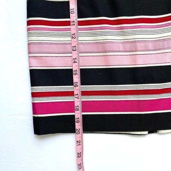 Talbots Textured Grosgrain Pink & Black Ribbon Pencil Skirt Size 4 Petite - Picture 7 of 10